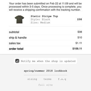 Static striped top ss18